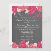 Invitation de douche nuptiale rose aquarelle (Devant)