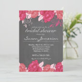 Invitation de douche nuptiale rose aquarelle (Debout devant)