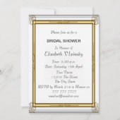 Invitation de douche nuptiale rose Damask (Devant)