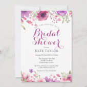 Invitation de douche nuptiale Rose d'aquarelle (Devant)