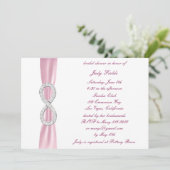Invitation de douche nuptiale rose Diamond Infinit (Debout devant)