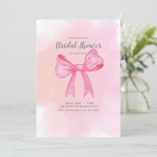 Invitation de douche nuptiale rose inspirée de Bri