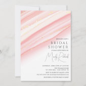 Invitation de douche nuptiale rose moderne (Devant)