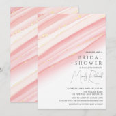 Invitation de douche nuptiale rose moderne (Devant / Derrière)