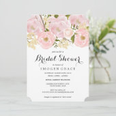 Invitation de douche nuptiale rose moderne (Debout devant)