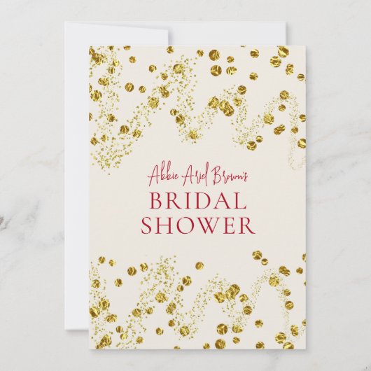 Invitation de douche nuptiale Rose rouge (Dos)