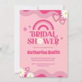 Invitation de douche nuptiale rose Super (Devant)