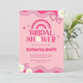 Invitation de douche nuptiale rose Super (Debout devant)