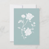 Invitation de douche nuptiale Rose turquoise (Dos)