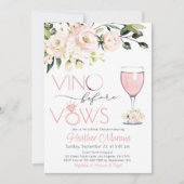 Invitation de douche nuptiale RoseGold Vino avant  (Devant)