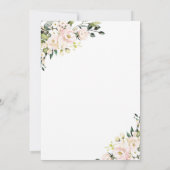 Invitation de douche nuptiale RoseGold Vino avant  (Dos)