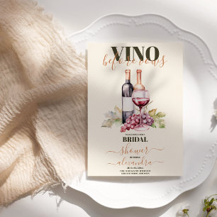 Invitation de douche nuptiale RoseGold Vino avant 