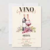 Invitation de douche nuptiale RoseGold Vino avant (Devant)