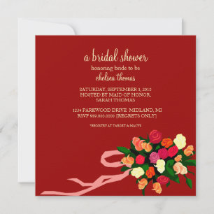 Invitation de douche nuptiale [Rouge]