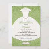 Invitation de douche nuptiale Sage Green (Devant)