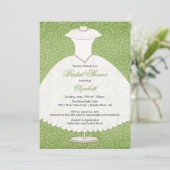 Invitation de douche nuptiale Sage Green (Debout devant)