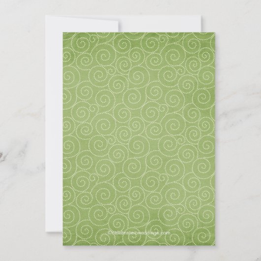 Invitation de douche nuptiale Sage Green (Dos)
