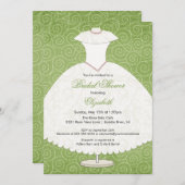 Invitation de douche nuptiale Sage Green (Devant / Derrière)
