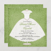 Invitation de douche nuptiale Sage Green (Devant / Derrière)