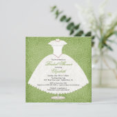 Invitation de douche nuptiale Sage Green (Debout devant)