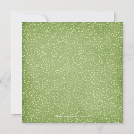 Invitation de douche nuptiale Sage Green (Dos)