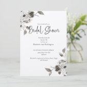 Invitation de douche nuptiale sépia tonique (Debout devant)