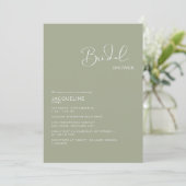 Invitation de douche nuptiale simple (Debout devant)