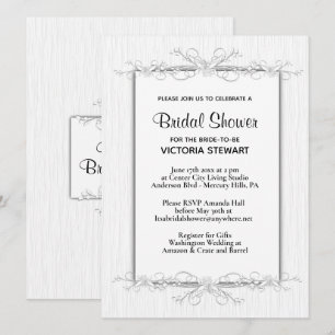 Invitation de douche nuptiale simplicité