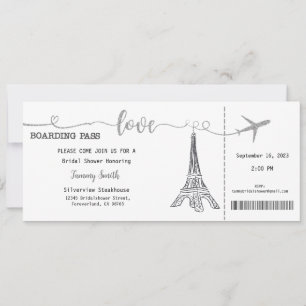 Invitation de douche nuptiale, Stationaires Mariag