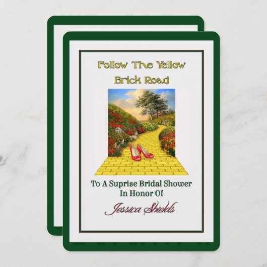 Invitation de douche nuptiale sur mesure (Devant / Derrière)