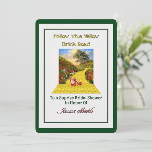 Invitation de douche nuptiale sur mesure (Debout devant)