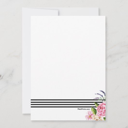 Invitation de douche nuptiale sur mesure (Dos)