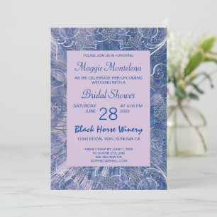 Invitation de douche nuptiale texturée moderne chi