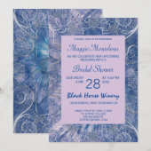 Invitation de douche nuptiale texturée moderne chi (Devant / Derrière)