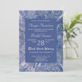 Invitation de douche nuptiale texturée moderne chi (Debout devant)