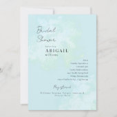 Invitation de douche nuptiale Turquoise moderne (Devant)