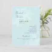 Invitation de douche nuptiale Turquoise moderne (Debout devant)