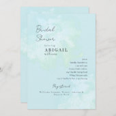 Invitation de douche nuptiale Turquoise moderne (Devant / Derrière)