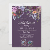 Invitation de douche nuptiale Turquoise violette (Devant)