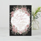 Invitation de douche nuptiale vintage Fleurs d'ant (Debout devant)