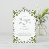 Invitation de douche nuptiale vintage - Jardin, Fl (Debout devant)