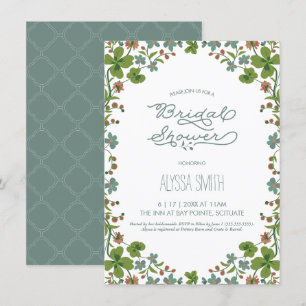 Invitation de douche nuptiale vintage - Jardin, Fl