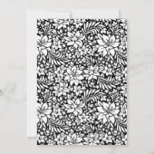 Invitation de douche nuptiale Vintage noire (Dos)