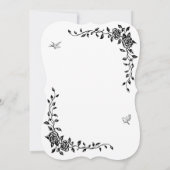 Invitation de douche nuptiale Vintage noire (Dos)