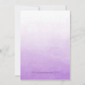 Invitation de douche nuptiale violet et or (Dos)