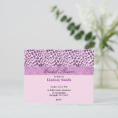 Invitation de douche nuptiale violet et rose (Debout devant)