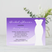 Invitation de douche nuptiale Violet Ombre (Debout devant)