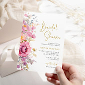 Invitation de douche nuptiale violette Fleur sauva