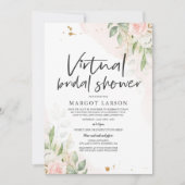 Invitation de douche nuptiale virtuelle Verdure et (Devant)