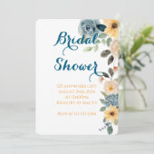 INVITATION DE DOUCHE PASTEL FLORALE (Debout devant)